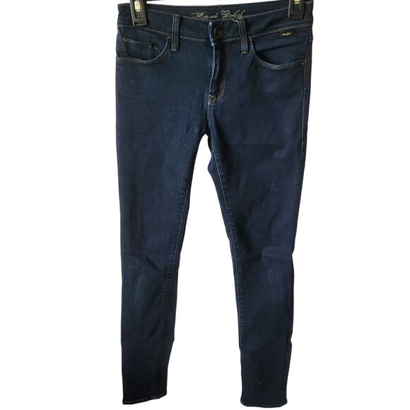 Mavi Gold Dark Wash Mid Rise Slim Stretch Ariana Classic Skinny Jeans Size 26 - Picture 1 of 11